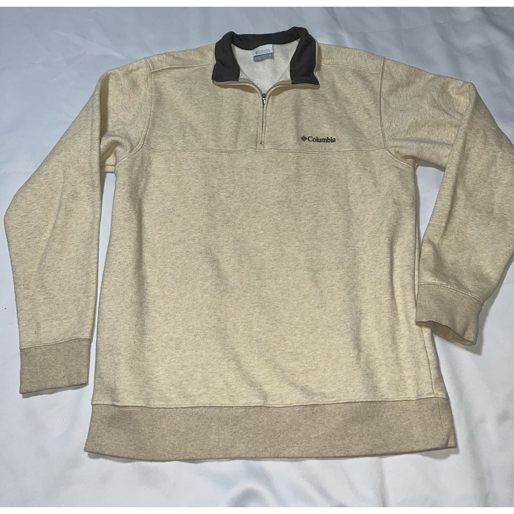 Columbia Sportswear Light Tan 1/4 Zip Pullover Size M